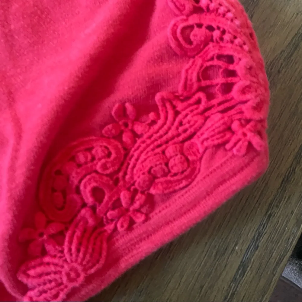 Maternity red lace lounge shorts